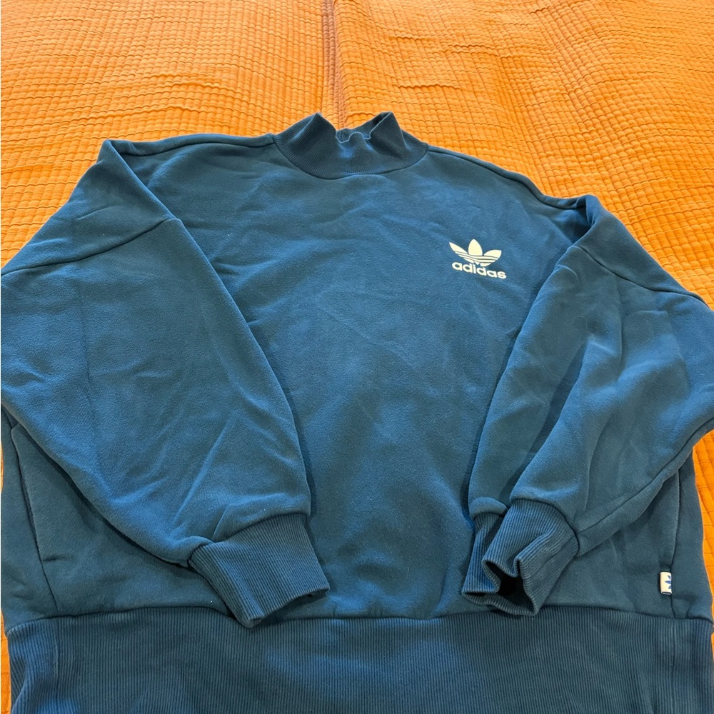 Adidas women Teal Crewneck Sweater